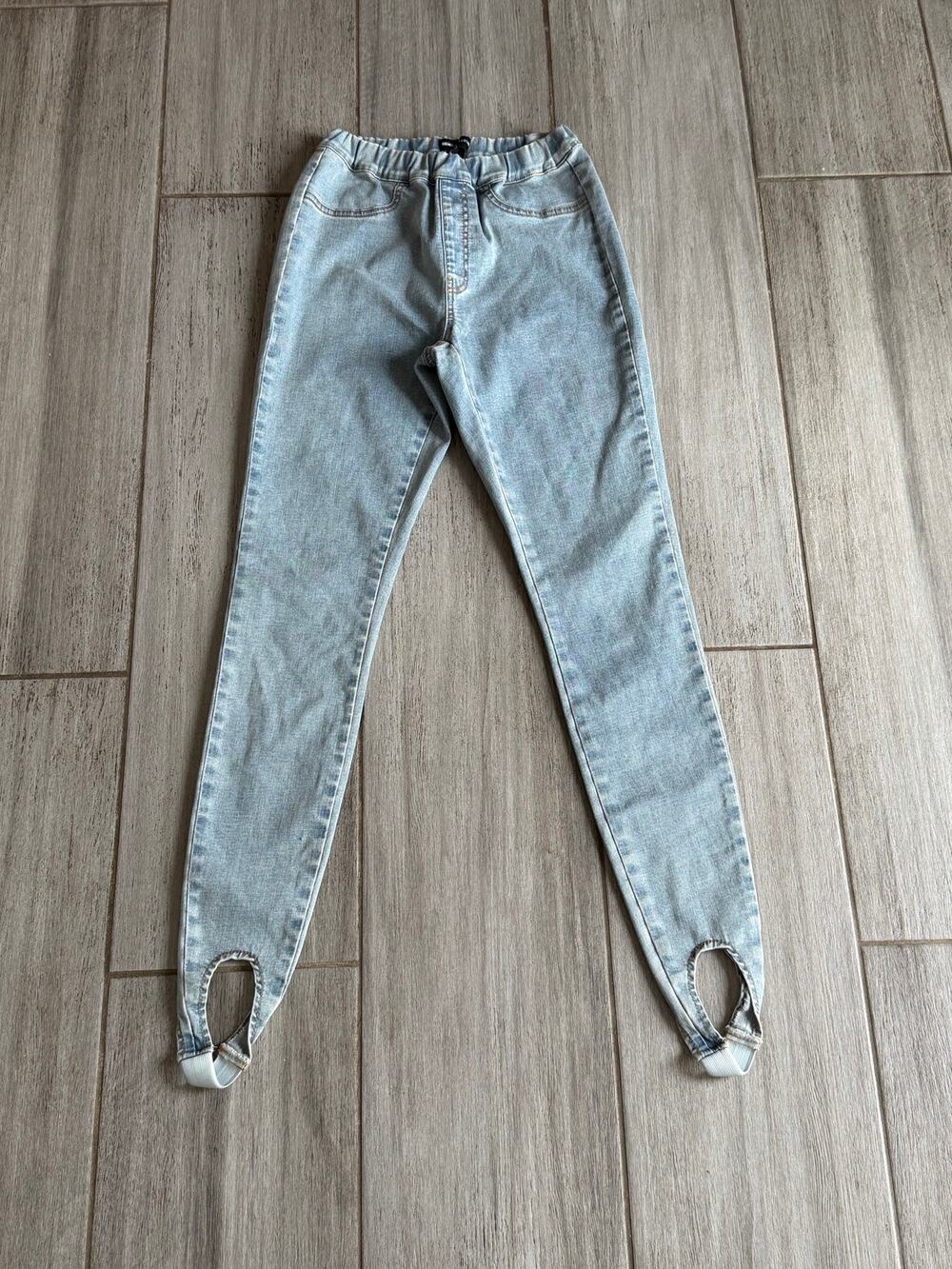 Generation Love Ray Stirrup Pants Light Wash Denim Stretch Chic Womens XS